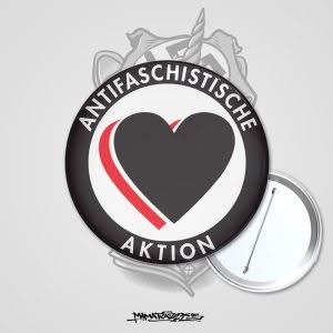 BUTTON - ANTIFA HERZ