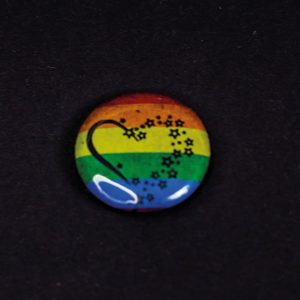 BUTTON - REGENBOGENHERZ